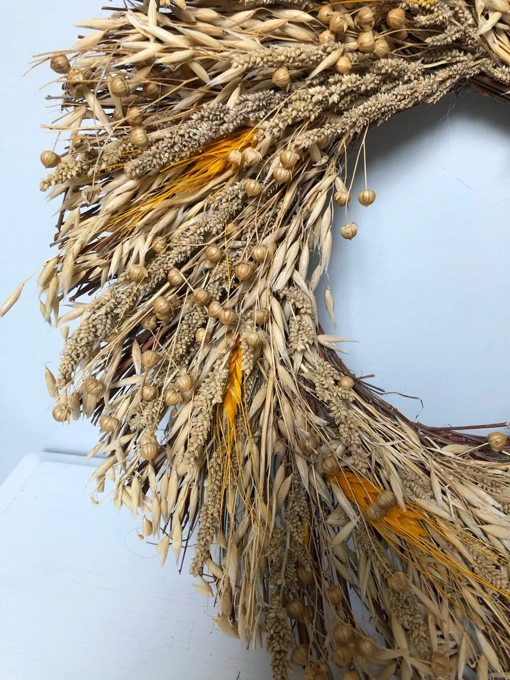 Autumn Fall Natural Wheat Wreath